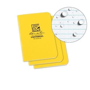 image of Rite In The Rain Universal Stapled Mini Notebook 3.25 x 4.5" Yellow