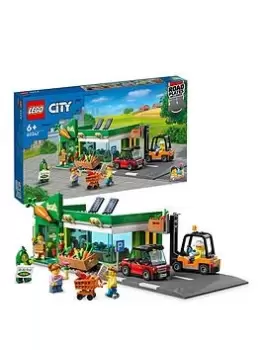 image of Lego City Grocery Store Shop Set With Car 60347