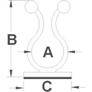 image of Cable clamp Self adhesive Ecru KSS