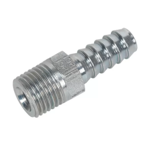 Image of Genuine SEALEY AC39 Screwed Tailpiece Male 1/4BSPT - 5/16 Hose Pack of 5
