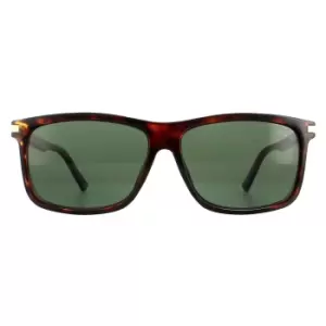 Image of Rectangle Dark Havana Green Polarized Sunglasses