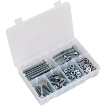 image of Sealey High Tensile Set Screw, Nut and Washer Assortment M8 Pack of 220