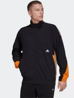 Image of adidas TRVL Ventilation Track Top, Black, Size L, Men