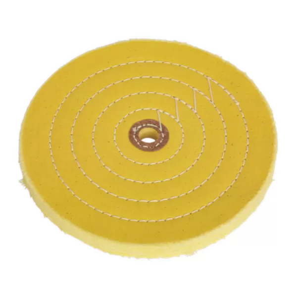 Image of Genuine SEALEY BG200BWC Buffing Wheel Ø200 x 16mm 16mm Bore Coarse