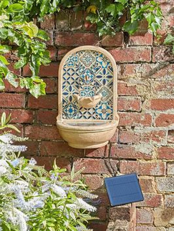 Image of Smart Solar Aragon Wall Fountain, Multi 1170343