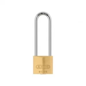 image of ABUS Mechanical 65/30mm Brass Padlock 60mm Long Shackle Carded