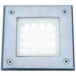 image of Searchlight Outdoor - LED Square Outdoor Walkover Ground Light White and Glass IP67