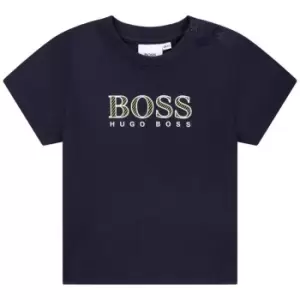 Image of Boss Logo Crew Sweatshirt - Blue