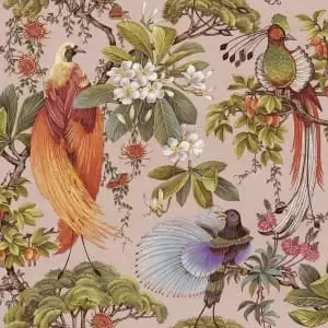 image of Holden Songbird Pink Wallpaper