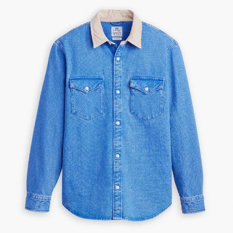 Image of Levis Mens Relaxed Western Overshirt Wade Vintage male XS