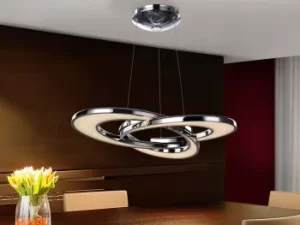 Anisia Integrated LED Crystal Ceiling Pendant Chrome