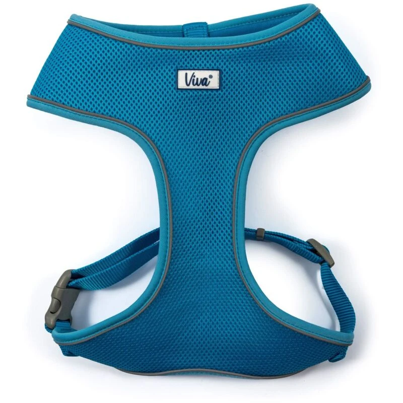 Image of Ancol Viva Reflective Comfort Breathable Nylon Mesh Dog Harness Blue unisex