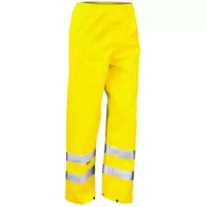 Image of Result Mens Hi-Vis Trousers / Pants (Pack of 2) (2XL) (Hi-Vis Yellow) - Hi-Vis Yellow