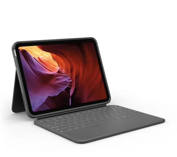 Image of Logitech Rugged 10.9 iPad Keyboard Folio - Grey, Silver/Grey 5099206106772