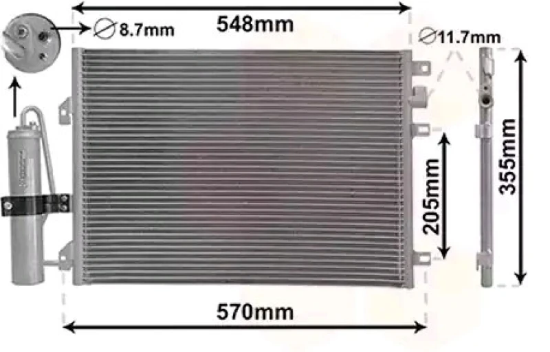 Image of VAN WEZEL 43015275 Condenser with dryer Condenser,air conditioning (448)