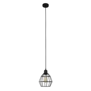 Image of Casco Matt Black Pendant with Black Hamish Shade