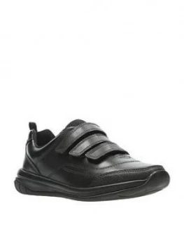 Image of Clarks Hula Thrill Older Boys Shoe, Black, Size 6.5 Older