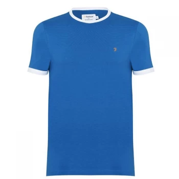 Image of Farah Vintage Groves Ringer T Shirt - 484 MTime Blue