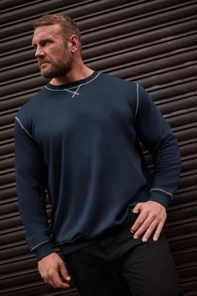 Image of Contrast Stitch Sweatshirt