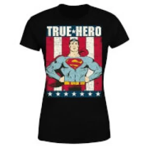 Image of DC Originals Superman True Hero Womens T-Shirt - Black