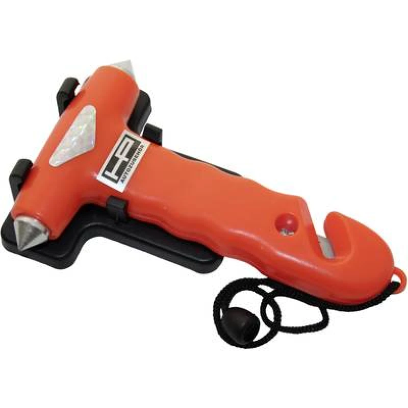 Image of HP Autozubehoer HP Autozubehoer 10659 Emergency hammer Incl. holder, Seatbelt cutter, Emergency hammer (L x W x H) 23.5 x 14 x 3.5cm 10659