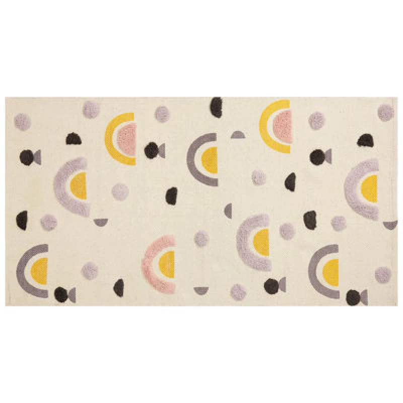 Image of Beliani Kids Rug Curup Multicolour 80 X 150 Cm Cotton