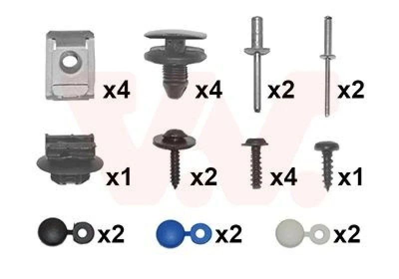 Image of VAN WEZEL Mounting Kit, bumper VAN WEZEL 4035794