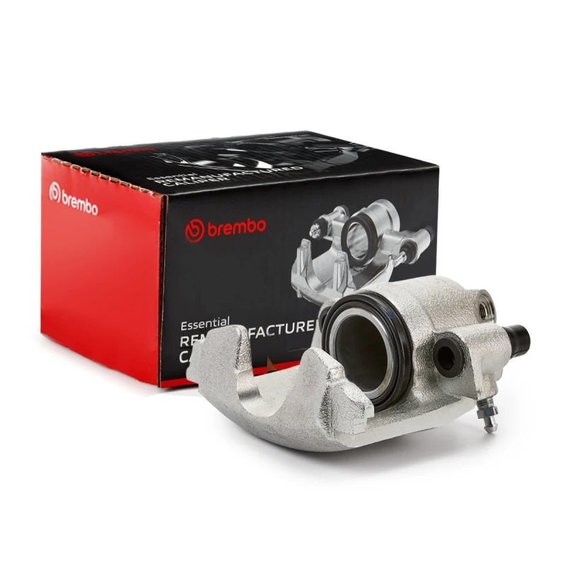 Image of BREMBO F 85 001 Brake caliper ESSENTIAL LINE Front Axle Right Grey Cast Iron Brake Caliper (78)