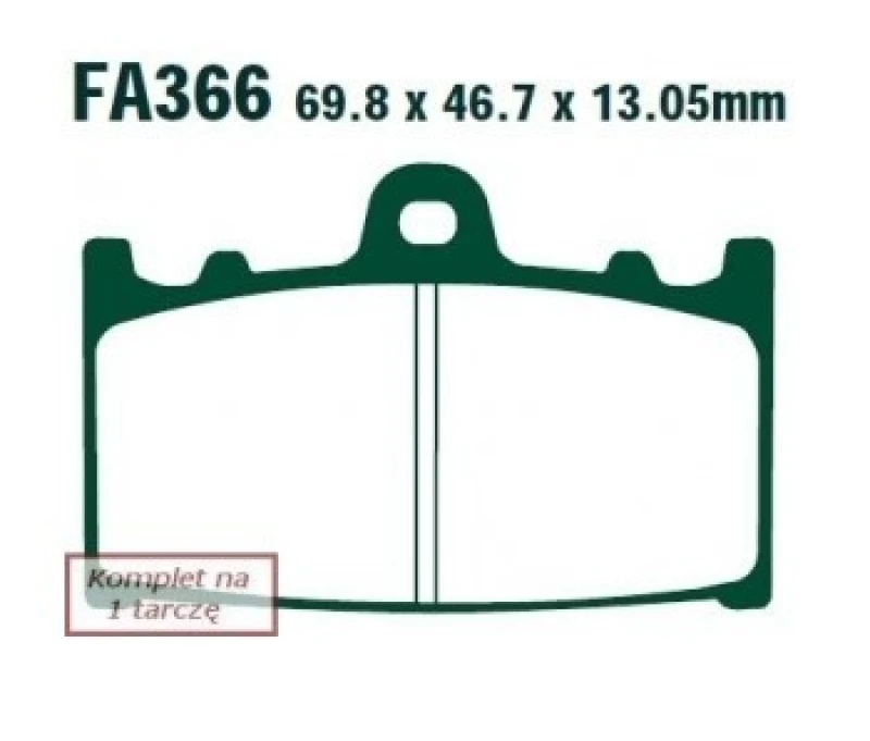 Image of EBC Brakes FA366V Brake pad set Brake Pad Set,disc brake (402)
