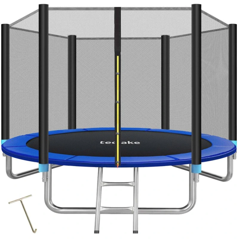 Image of Tectake Trampoline - With Safety Net, Including Entry Ladder - 305 Cm
