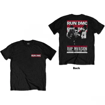 image of Run DMC - Rap Invasion Unisex Large T-Shirt - Black