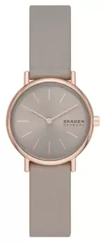 image of Skagen SKW3060 Signatur Lille Taupe Leather Strap and Dial Watch