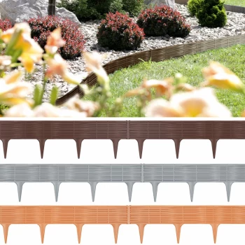 Image of Garden Border Edging 3.9m 7.8m Pathway Lawn Plant Flower Bed Colour Choice braun / 15,60m (de)