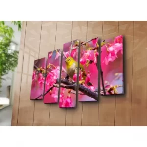 Image of 5NATPAT-29 Multicolor Decorative Canvas Painting (5 Pieces)