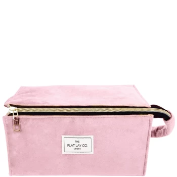 image of The Flat Lay Co. Open Flat Box Bag - Pink Velvet