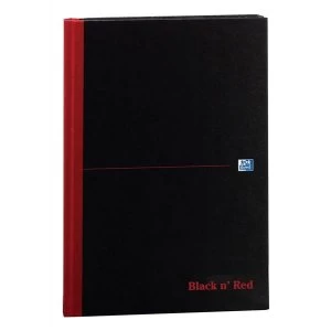 image of Black n Red A4 Book Casebound 90gsm Ruled 192 Pages (Pack 5)