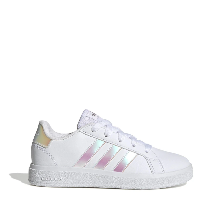 Image of adidas Girls Grand Court Trainers White/Irides female 5 (38)