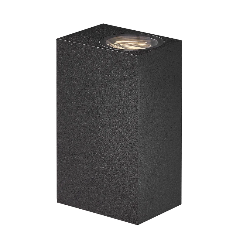 Image of Nordlux Asbol Outdoor Aluminium Wall Light 20,000 Hrs Black,mains Led