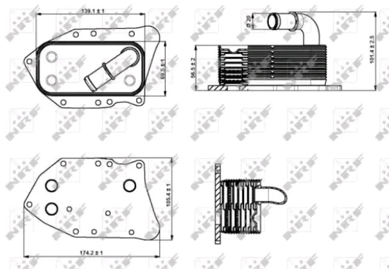 Image of NRF 31340 Oil Cooler Aluminium Oil Cooler,engine oil (469)