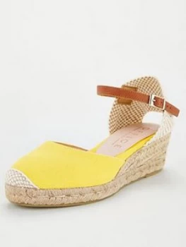 OFFICE Miller Espadrille Wedge - Yellow, Size 3, Women