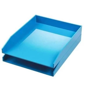 Image of Avery ColorStak A4 Letter Tray Blue - Pack of 2 Letter Trays
