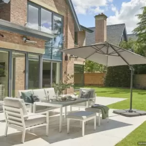 Image of 2.5m Royce Soft Grey Junior Cantilever Parasol Grey