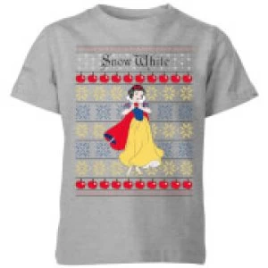 Image of Disney Classic Snow White Kids Christmas T-Shirt - Grey - 11-12 Years