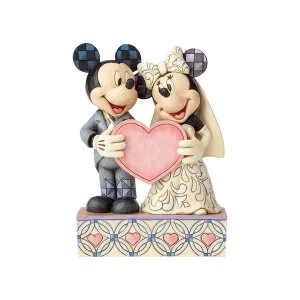 image of Two Souls One Heart (Mickey Mouse and Minnie Mouse) Disney Traditions Figurine