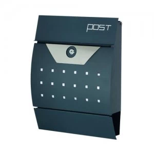 image of Phoenix Estilo Front Loading Letter Box in Graphite Grey with Key Lock