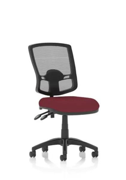 Image of Eclipse Eclipse Plus II Lever Task Operator Chair Mesh Back Deluxe With Bespoke Colour Seat in Ginseng Chilli KCUP1606