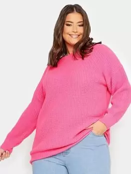 image of Yours Ribbed Jumper - Pink