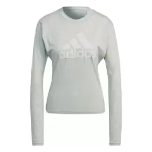 Image of adidas Future Icons Winners 3 Long-Sleeve Top Womens - Linen Green Mel