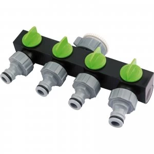 Image of Draper 4 Way Hose Pipe Tap Connector
