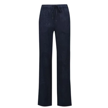 Image of Scotch and Soda Wide Leg Jacquard Trousers - Navy 0217